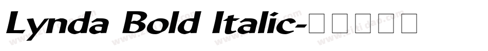 Lynda Bold Italic字体转换